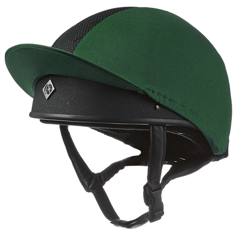 Charles Owen Pro II Hat Silk in Hunter Green