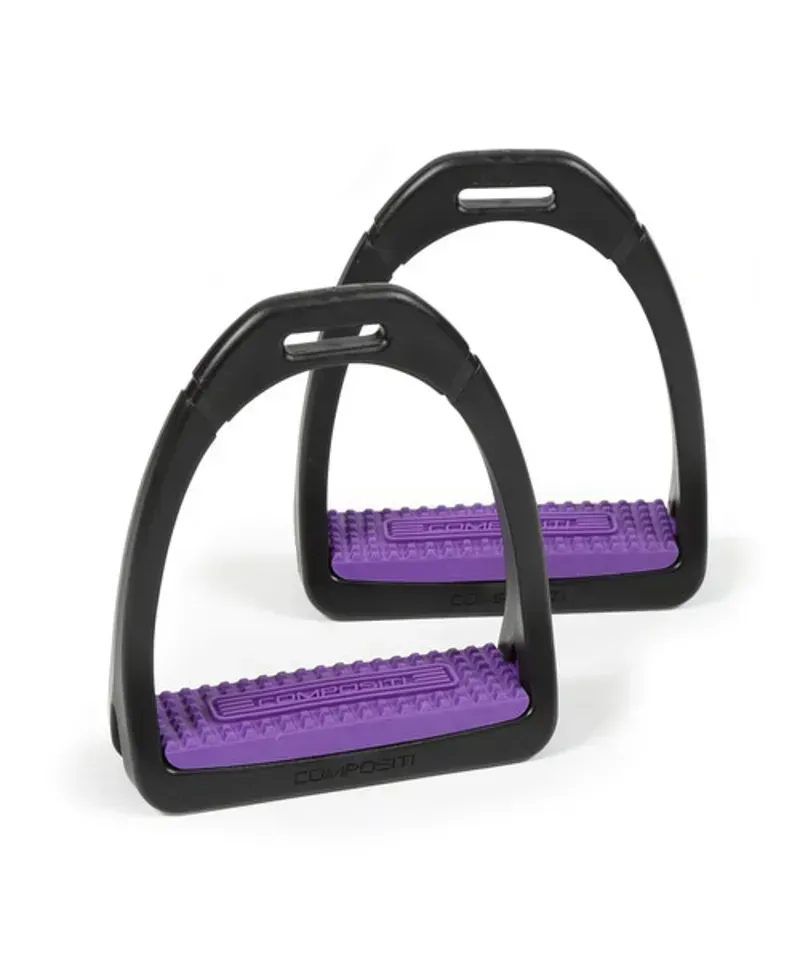 Compositi Premium Profile Stirrup Irons Adults in Purple
