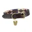 Digby and Fox Drover Polo Dog Collar in Navy/ Pink and Natural