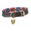 Digby and Fox Drover Polo Dog Collar in Navy and Red