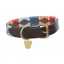 Digby and Fox Drover Polo Dog Collar in Turquoise/ Red/ Orange/ Blue