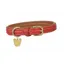 Digby and Fox Leather Padded Dog Collar in Red