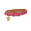 Digby and Fox Padded Leather Dog Collar in Pink