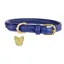 Digby and Fox Rolled Leather Dog Collar in Navy