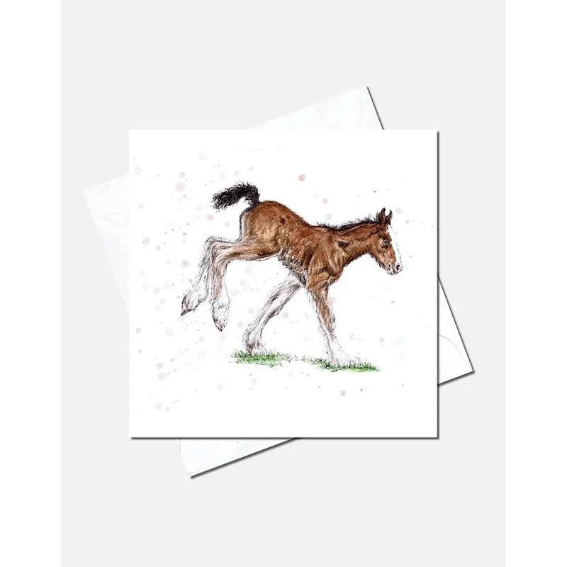 Eleanor Tomlinson Art Foaling Around Greeting Card