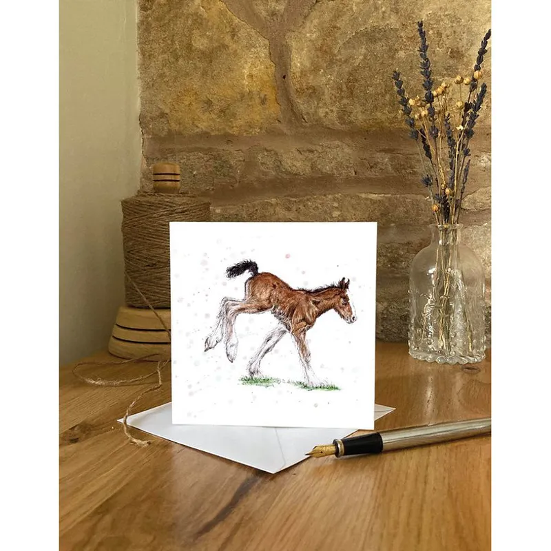 Eleanor Tomlinson Art Foaling Around Greeting Card-1