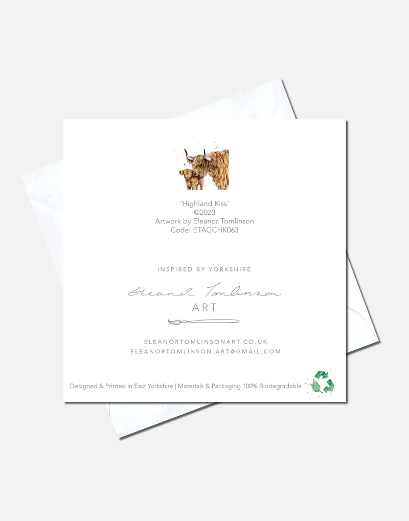 Eleanor Tomlinson Art Highland Kiss Greeting Card-1