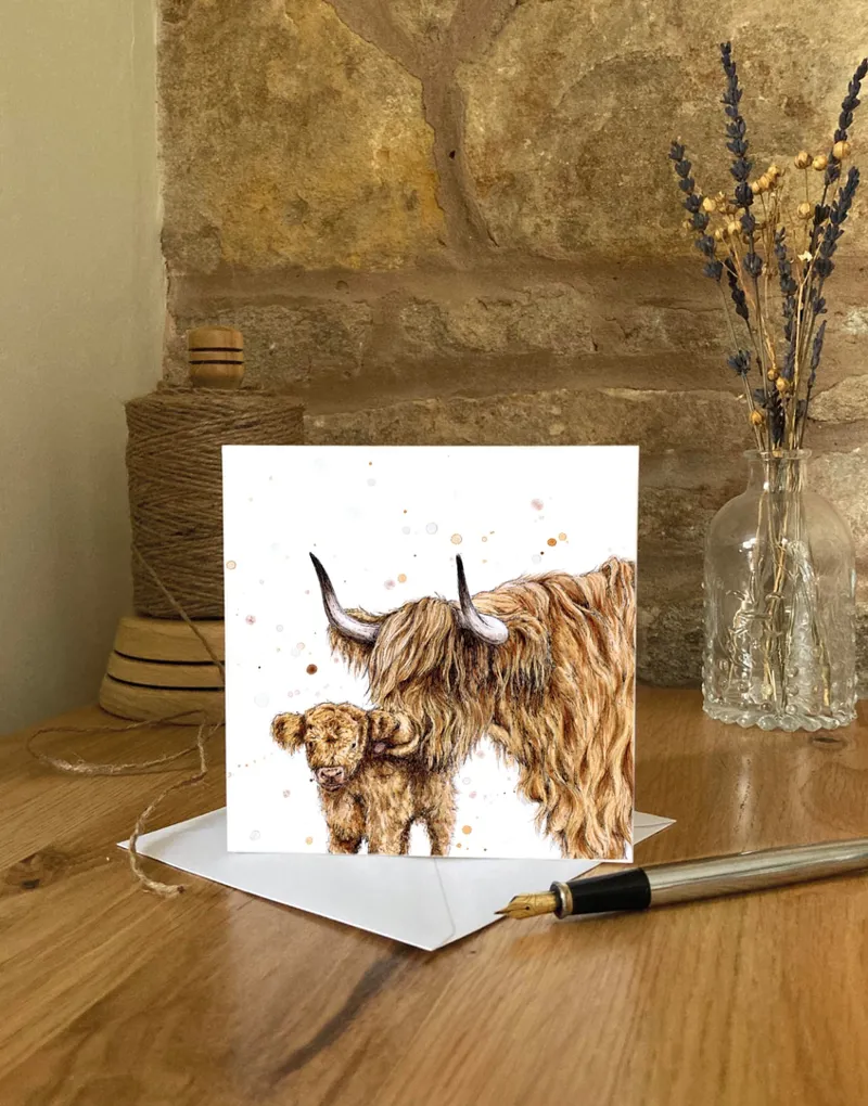 Eleanor Tomlinson Art Highland Kiss Greeting Card-3