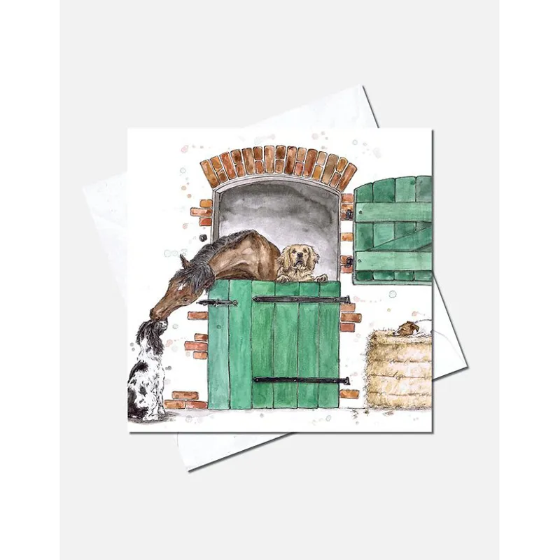 Eleanor Tomlinson Art Stable Friends Greeting Card