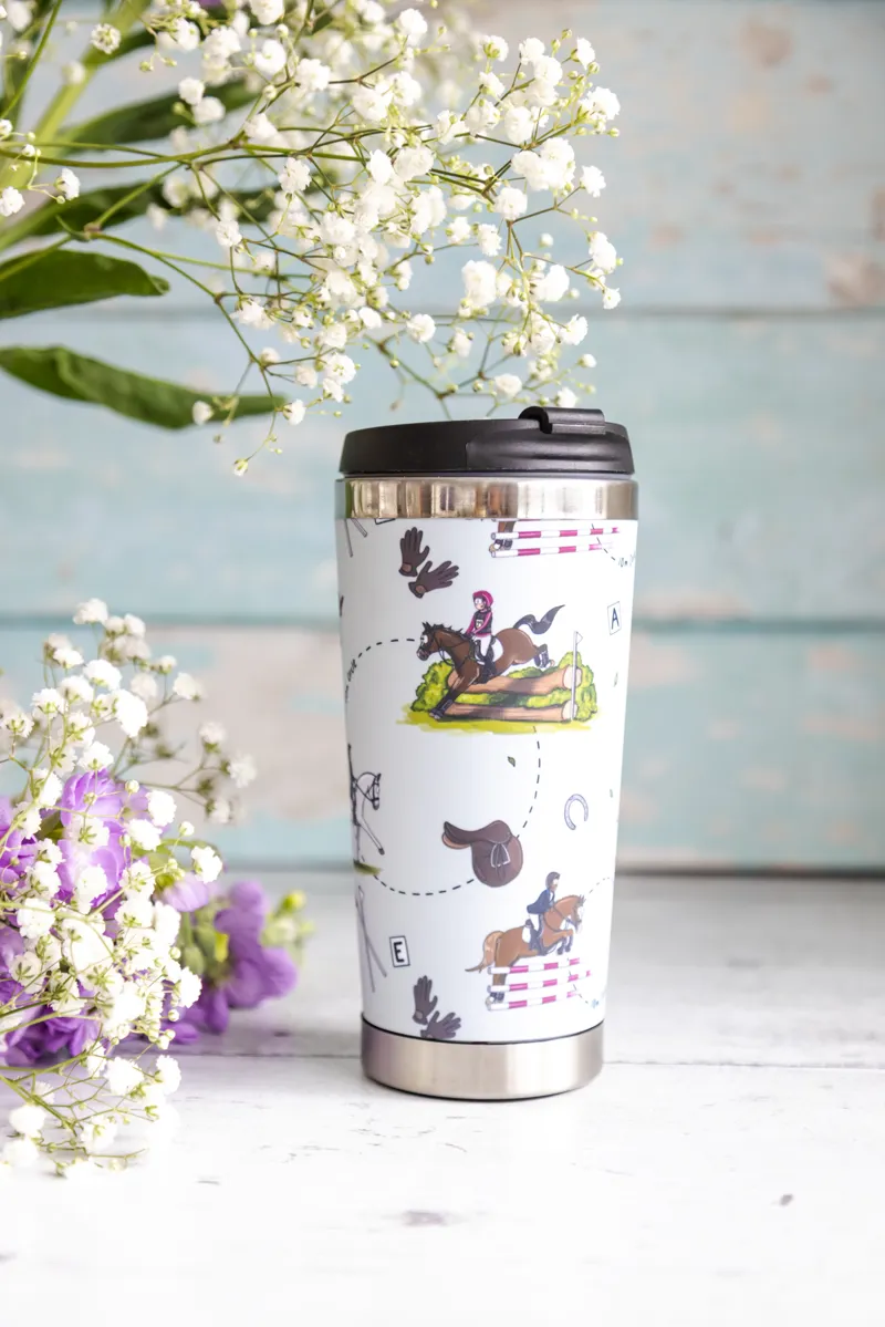 Emily Cole Eventing Pattern Travel Mug