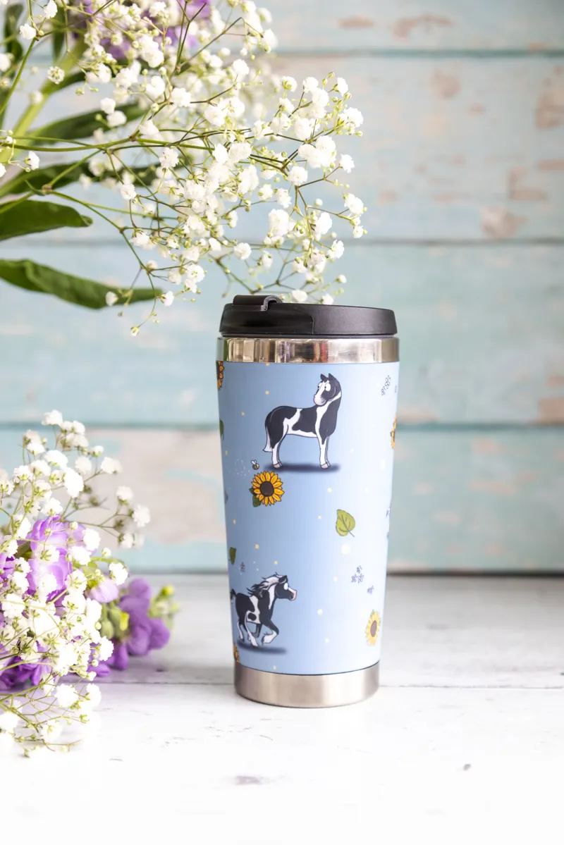 Emily Cole Piebold Pony Travel Mug-1