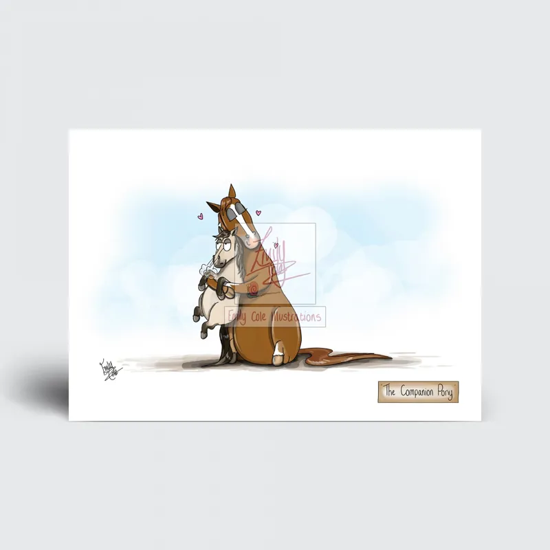 Emily Cole The Companion Pony Greeting Card A5