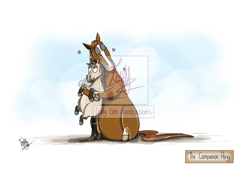 Emily Cole The Companion Pony Greeting Card A5-1