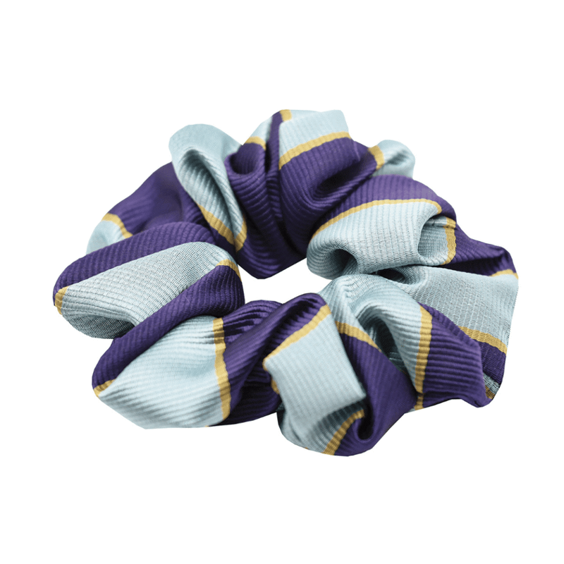 Equetech Official Pony Club Members Hair Scrunchie in Grey/Purple/Gold