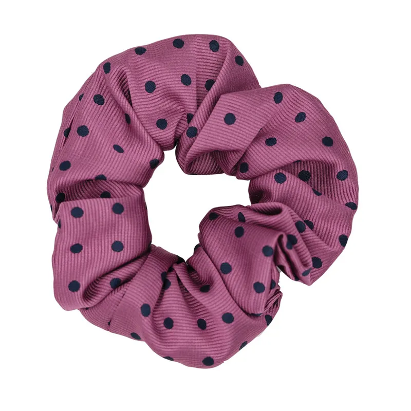 Equetech Polka Dot Hair Scrunchie in Purple and Lilac