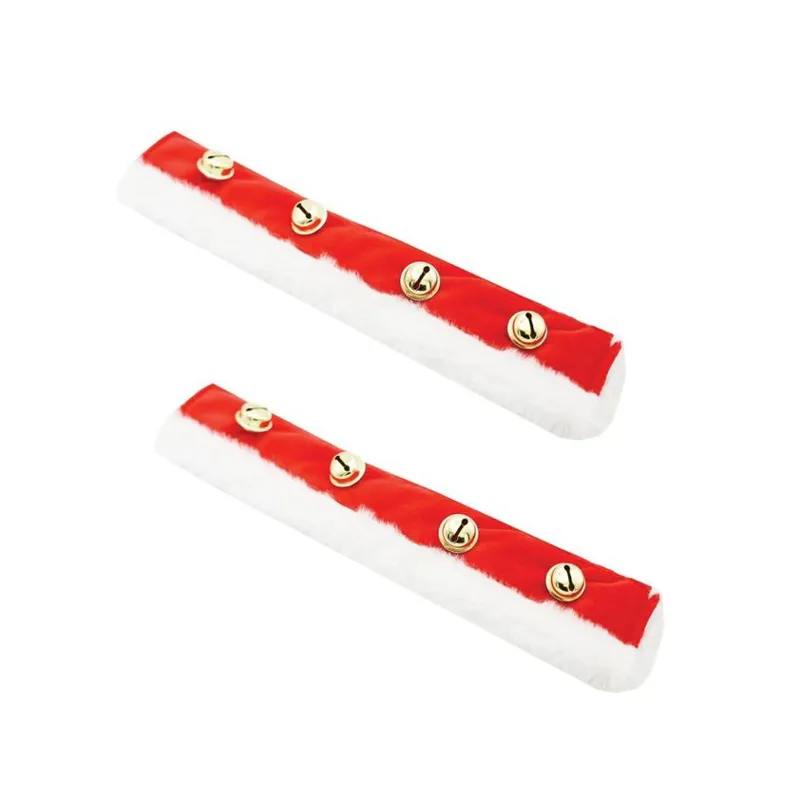 Equetech Sleigh Bell Bridle Accessories Pair in Red and White