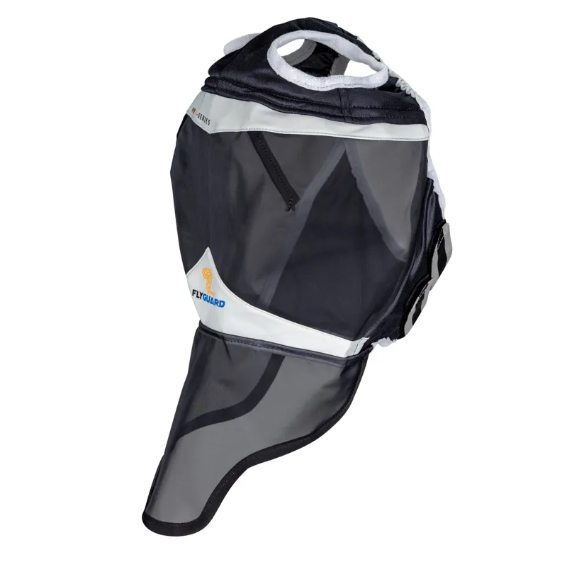 FlyGuard Pro Fine Mesh Fly Mask With Ear Hole and Nose in Black