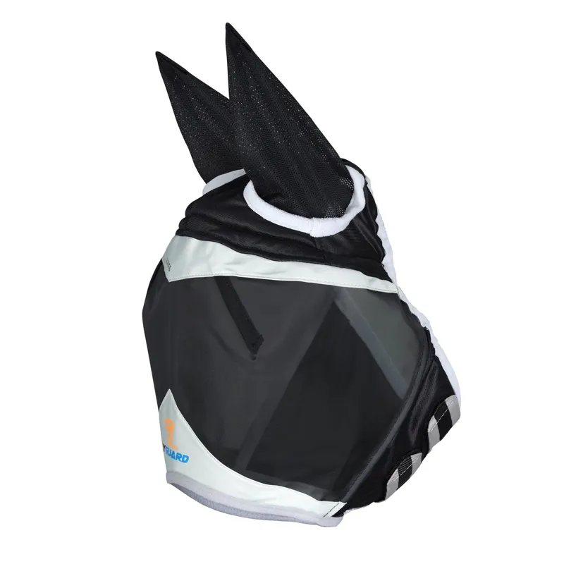 FlyGuard Pro Fine Mesh Fly Mask With Ears in Black