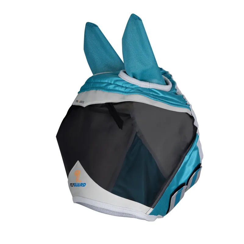 FlyGuard Pro Fine Mesh Fly Mask With Ears in Teal