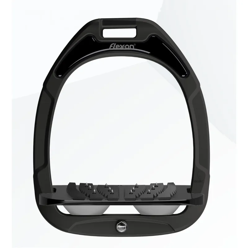 Flex-On Green Composite Inclined Ultra Grip Stirrups in Black/Black/Grey