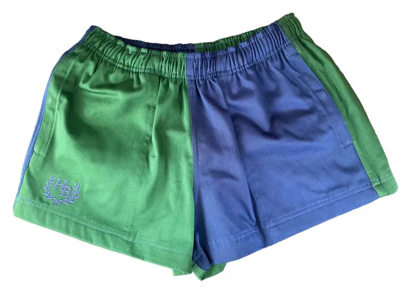 Hazy Blue Nelson Shorts Bottle in Green and Navy