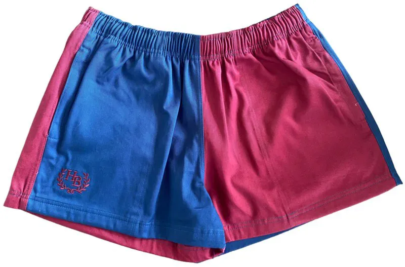 Hazy Blue Nelson Shorts in Burgundy and Navy