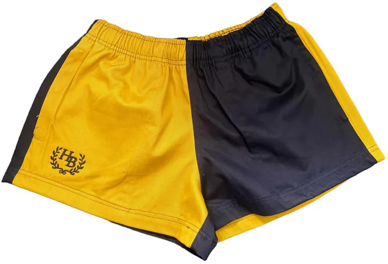 Hazy Blue Nelson Shorts in Yellow