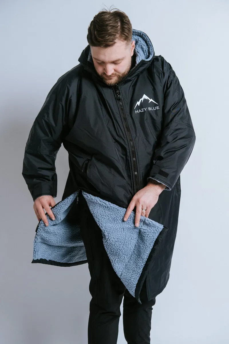 Hazy Blue Padstow Riding All Weather Robe Adults in Black-1