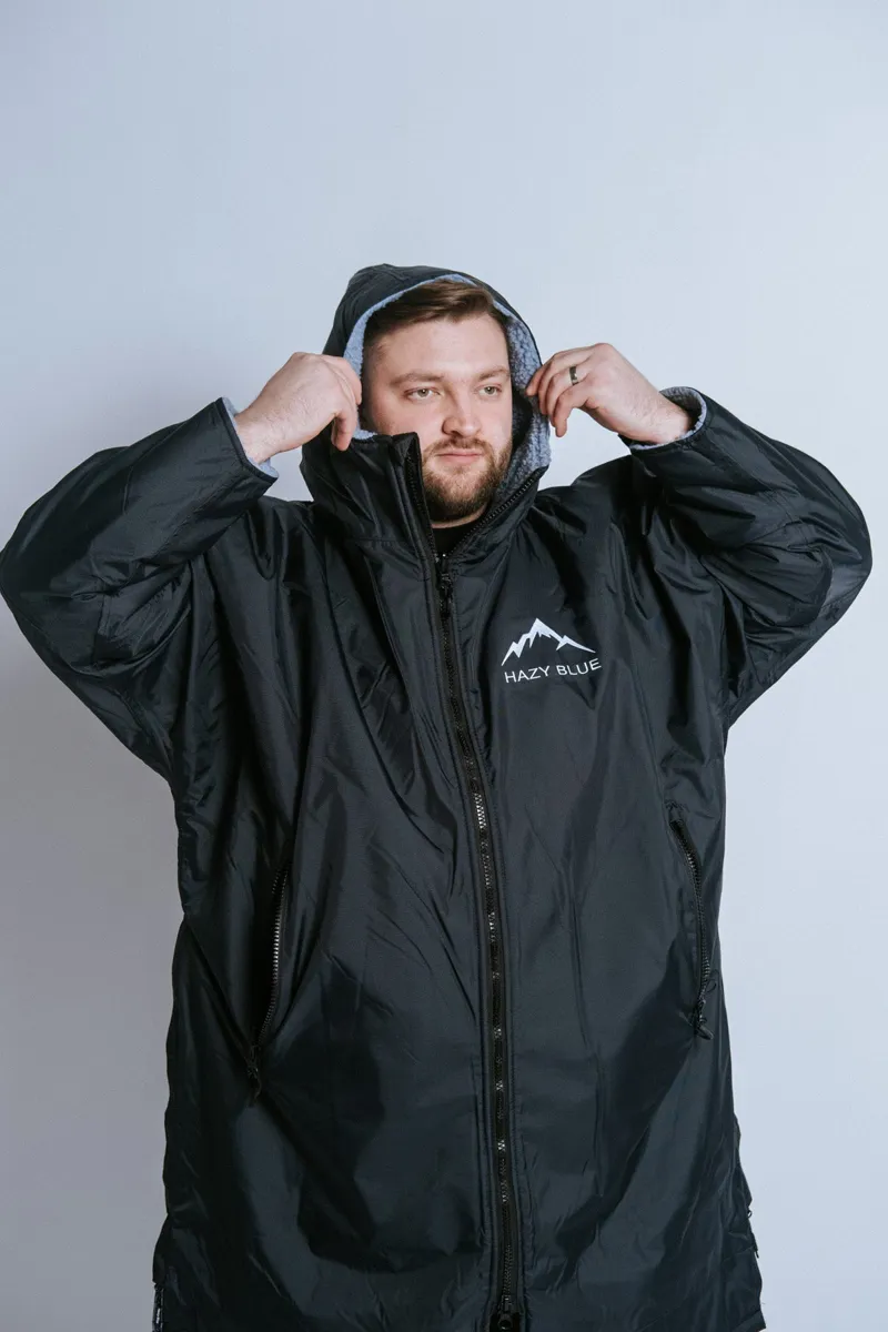 Hazy Blue Padstow Riding All Weather Robe Adults in Black-2