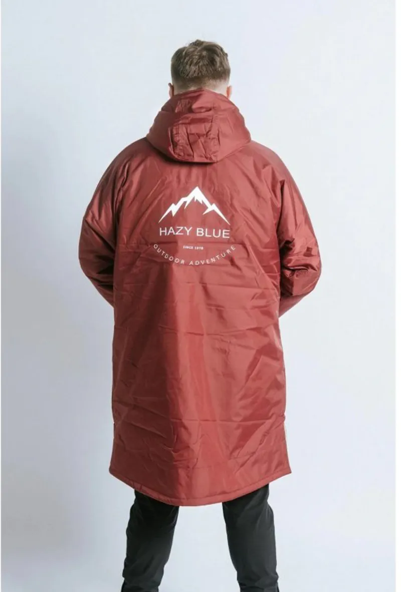 Hazy Blue Padstow Riding All Weather Robe Adults in Burgundy-2