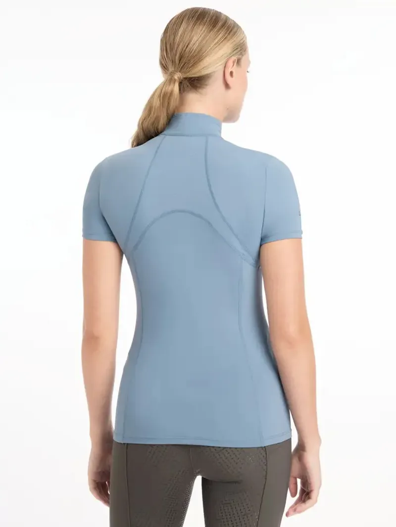 LeMieux Mia Mesh Short Sleeve Base Layer in Ice Blue-3