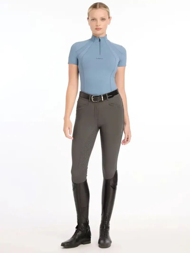 LeMieux Mia Mesh Short Sleeve Base Layer in Ice Blue-2