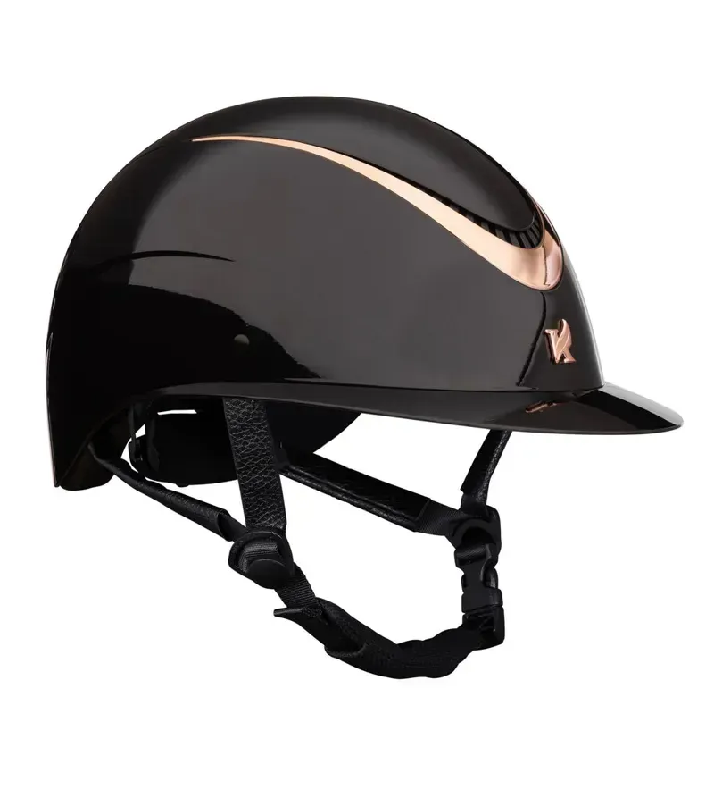 Karben Alina WP Ellipse Riding Hat in Black and Rose Gold-1