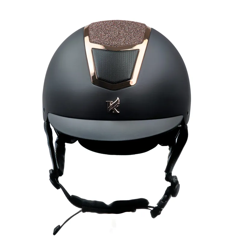 Karben Valentina Riding Hat in Black and Rose Gold