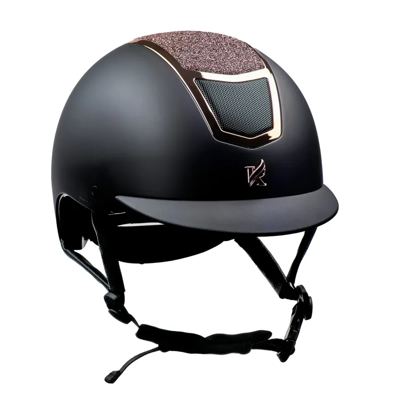 Karben Valentina Riding Hat in Black and Rose Gold-1