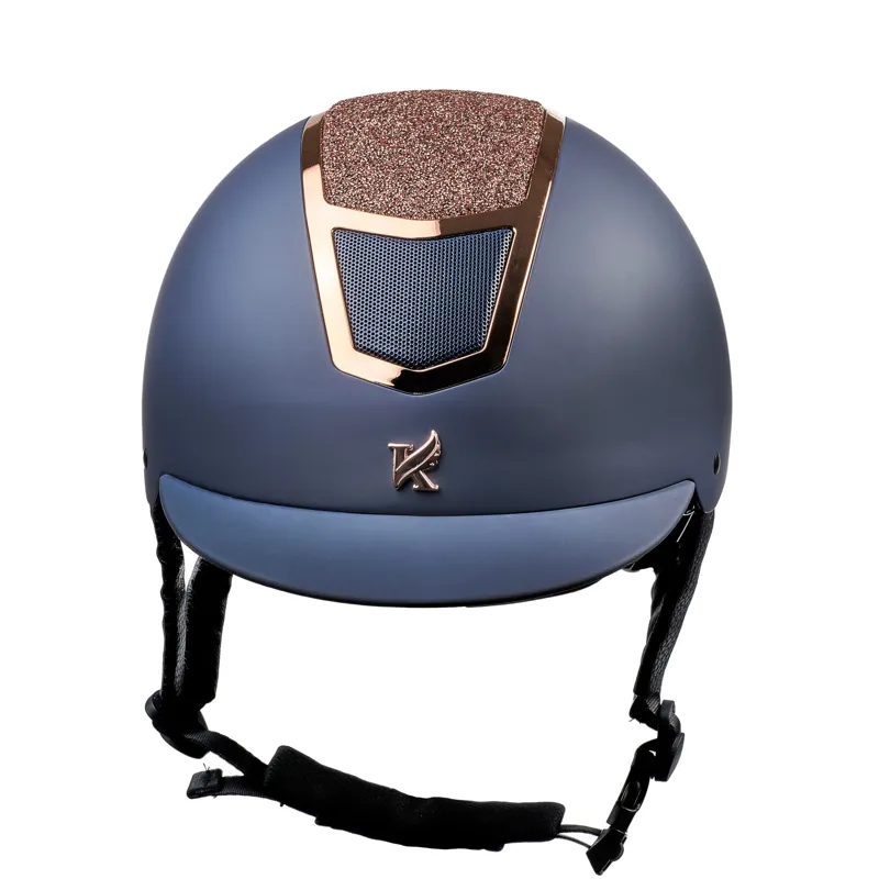 Karben Valentina Riding Hat in Navy and Rose Gold