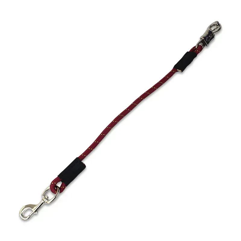 KM Elite Elastic Stable/Trailer Ties in Burgundy