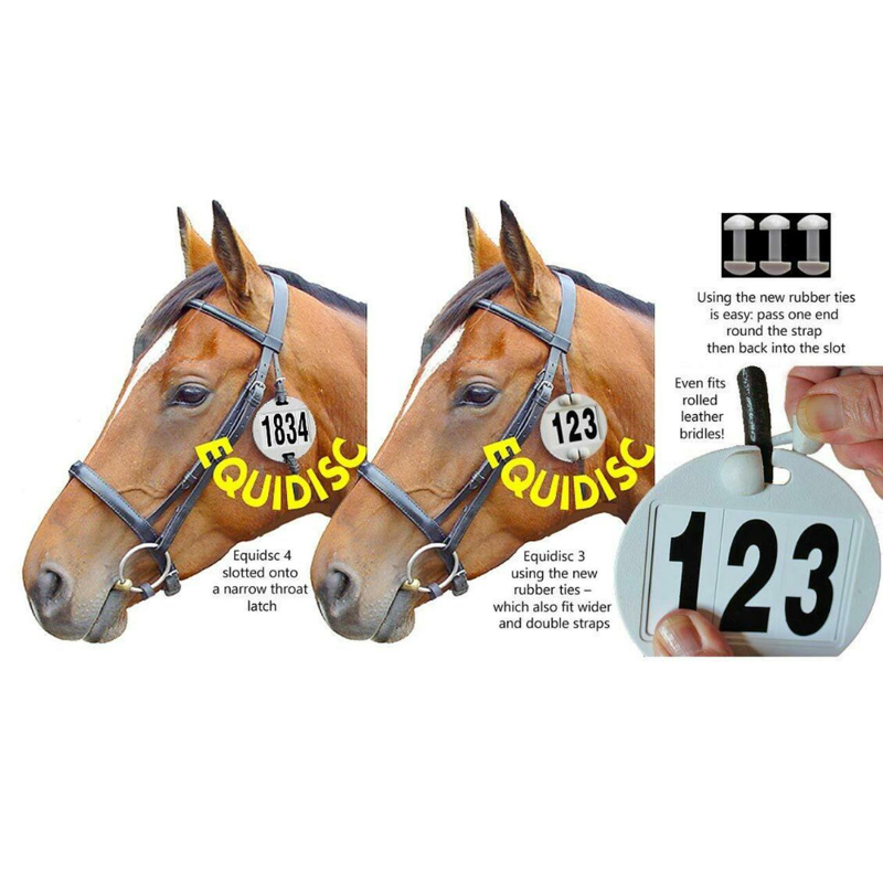 Km Elite Equidisc Bridle 4 Numbers in White-1