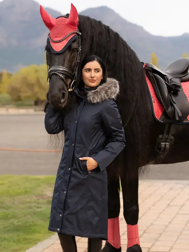 LeMieux Anya Waterproof Riding Coat in Navy-5