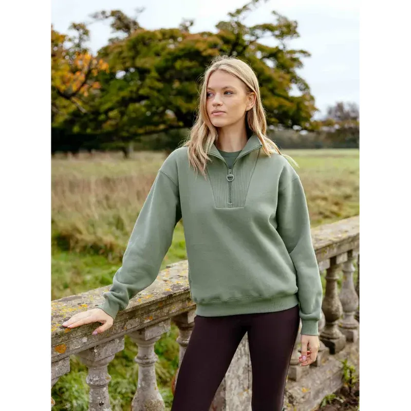 LeMieux Keira Quarter Zip Sweat in Rosemary-2