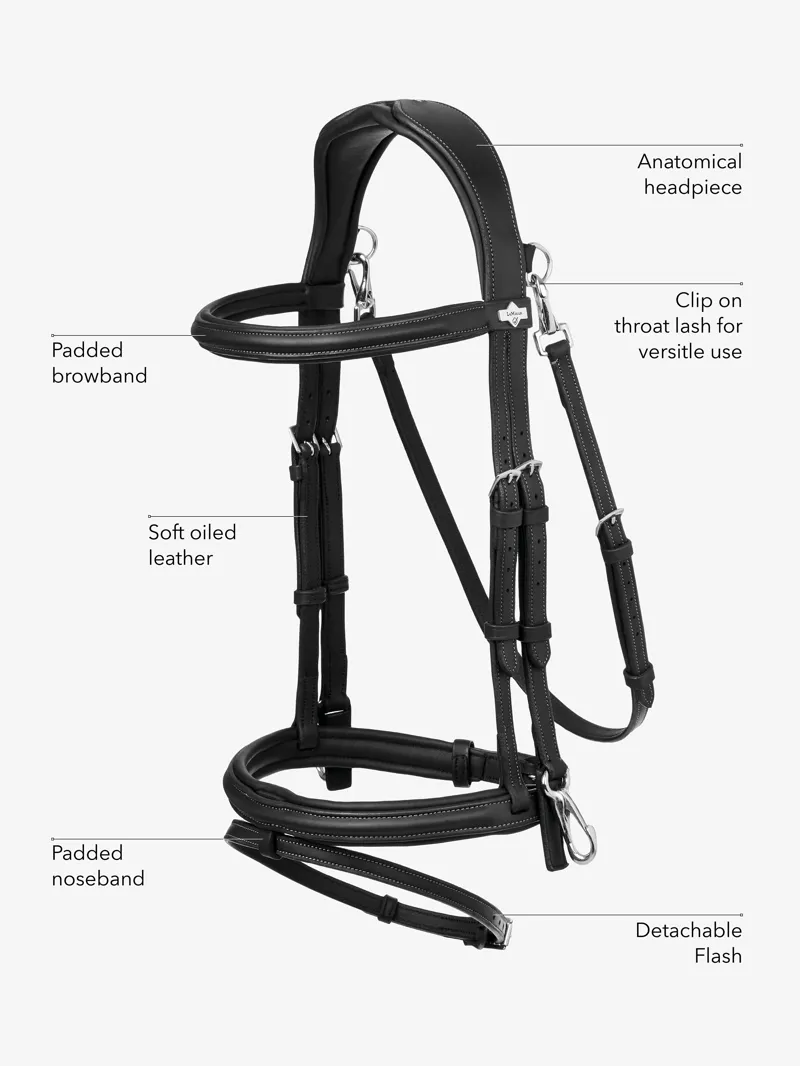 LeMieux Kudos Work Bridle in Black-4