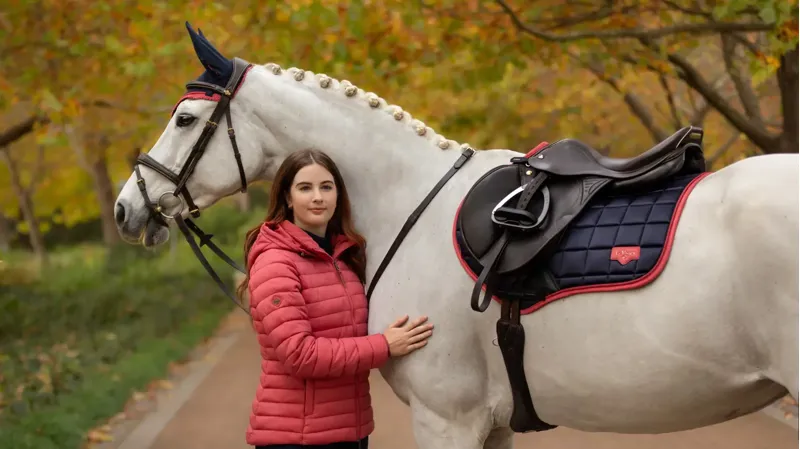 LeMieux Loire Close Contact Square in Navy and Cranberry-3