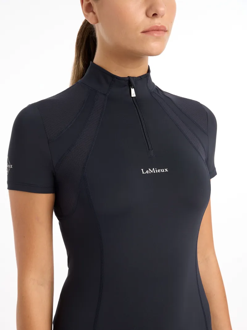 LeMieux Mia Mesh Short Sleeve Base Layer in Navy-1