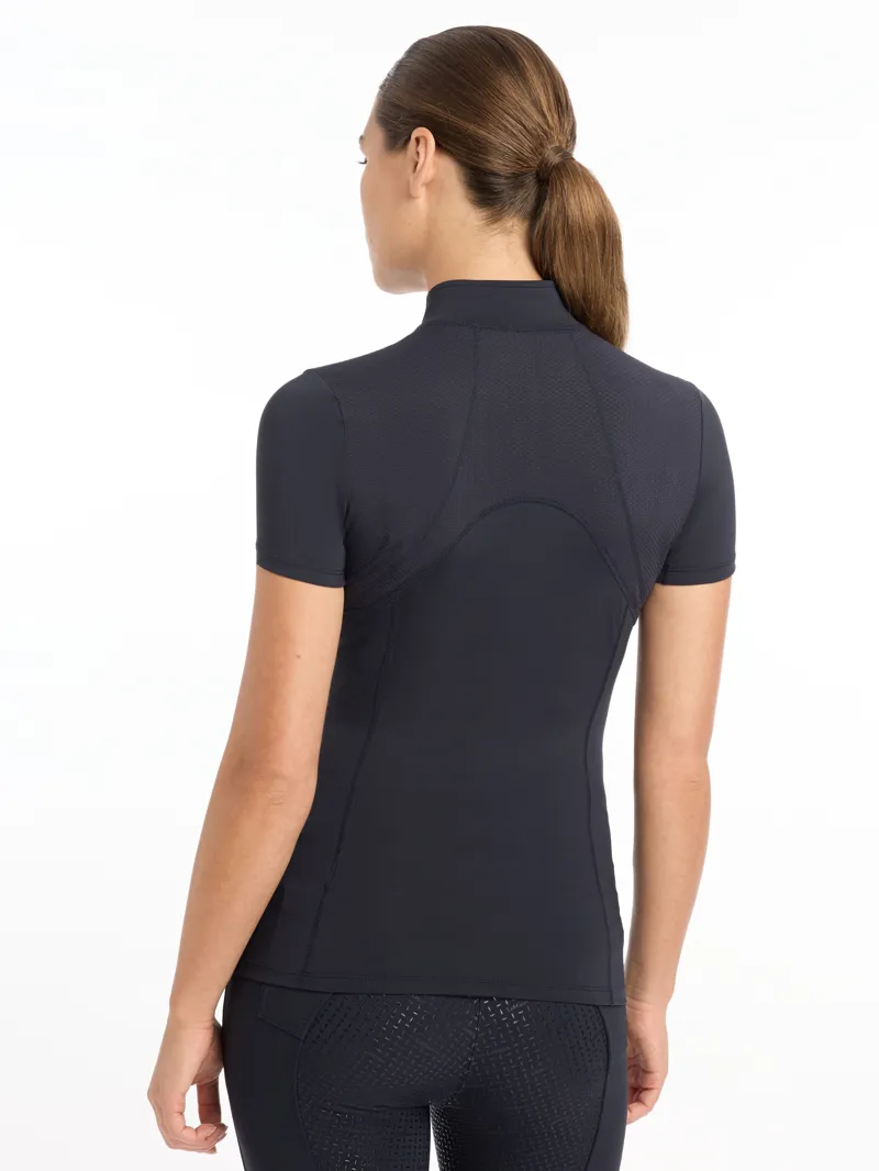 LeMieux Mia Mesh Short Sleeve Base Layer in Navy-2
