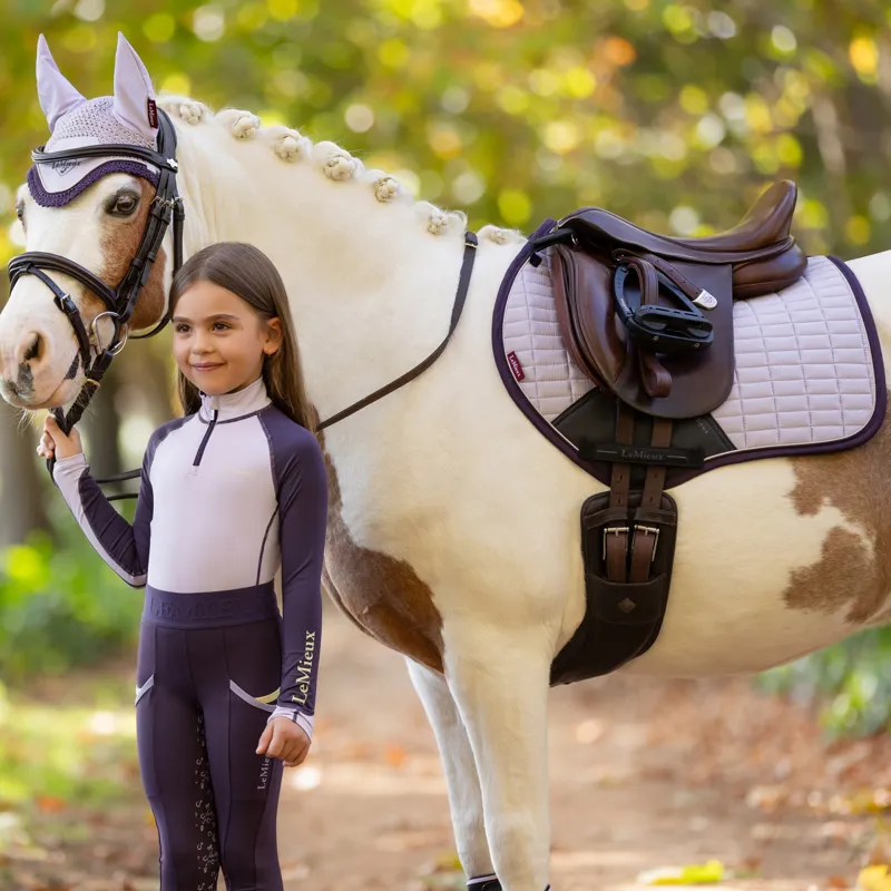 LeMieux Mini Suede Jump Square in Lilac-1