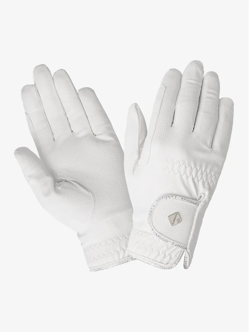 LeMieux Pro Touch Classic Riding Gloves in White