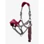 LeMieux Vogue Headcollar and Leadrope in Burgundy and Navy