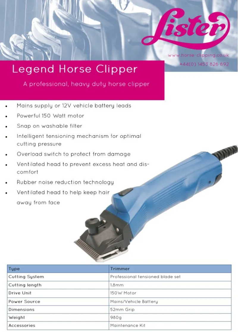 Lister Legend Clipper in Blue-2