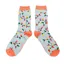 Miss Sparrow Christmas Lights Socks  in Duck Egg