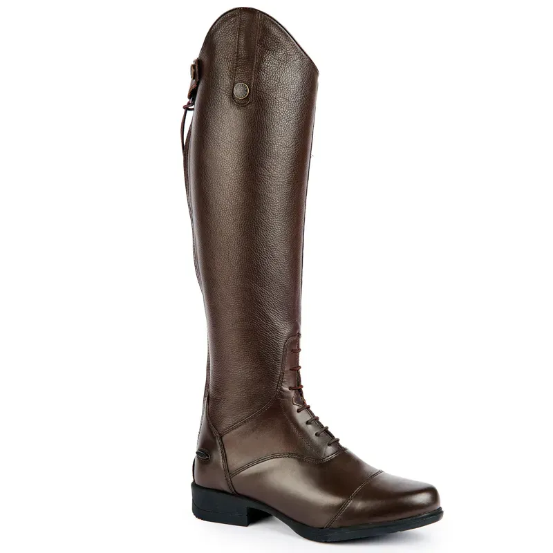 Moretta Gianna Tall Riding Boots - Short Height in Brown
